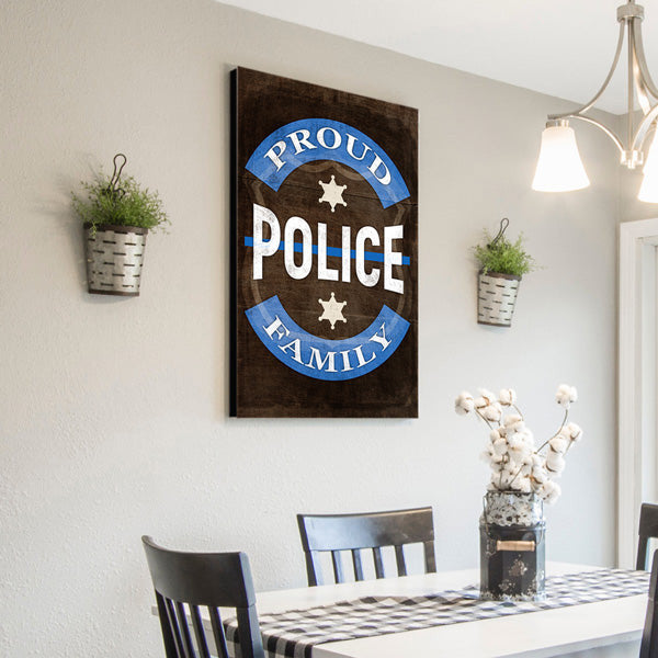 Proud Police Family Canvas Wall Art – Family Home Decor