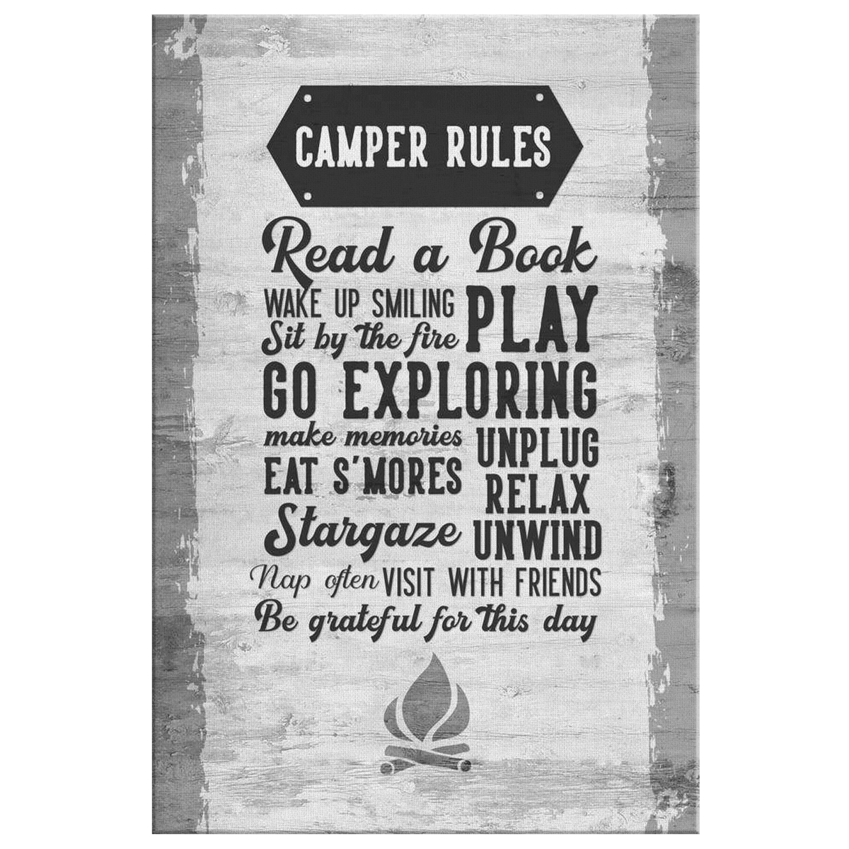 Camper Rules Canvas Wall Art – RV Camper Decor