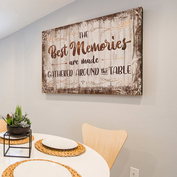 The Best Memories - Made Around The Table Premium Canvas