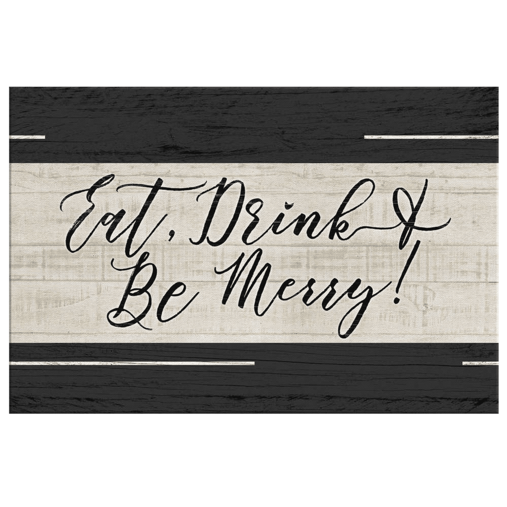 Personalized Eat, Drink, & Be Merry Premium Canvas