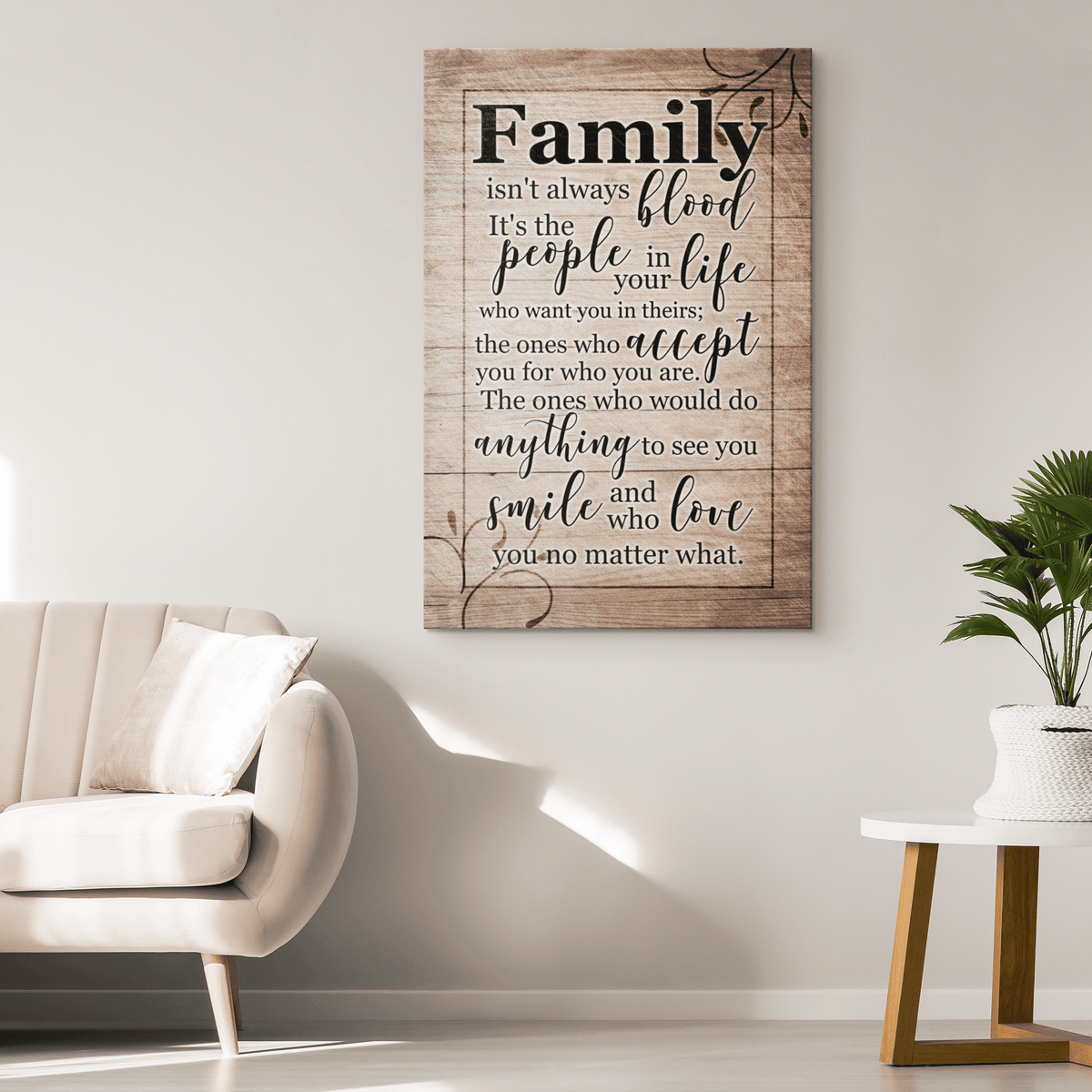 Family Isnt Always Blood, Its The People In Your Life Premium Canvas