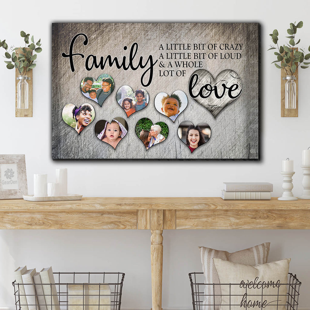 Personalized Family - Crazy...Love With Photos Premium Canvas