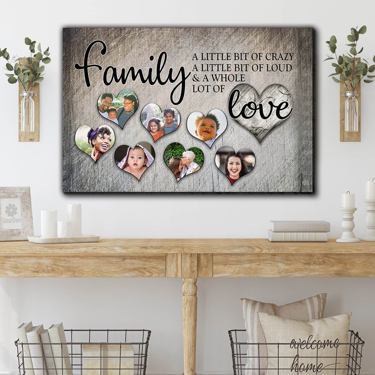 Personalized Family - Crazy...Love With Photos Premium Canvas