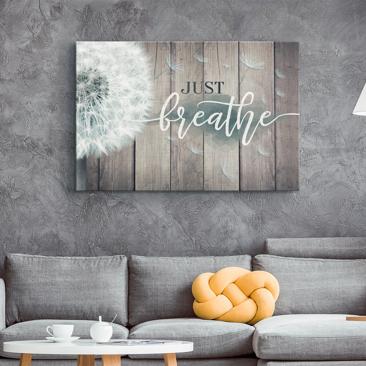 Just Breathe Inspirational Premium Canvas