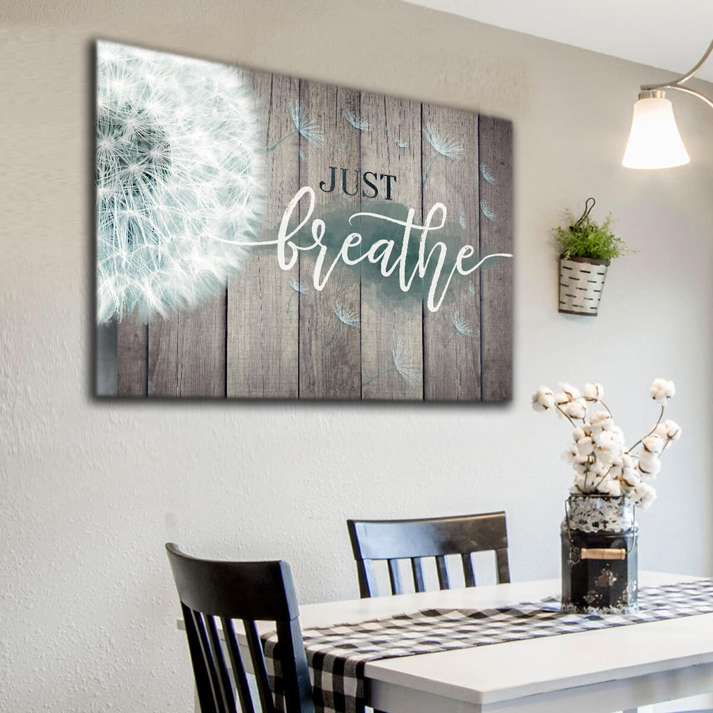 Just Breathe Inspirational Premium Canvas