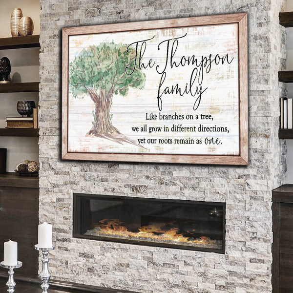 Personalized Family - Roots Remain As One Premium Rustic Canvas