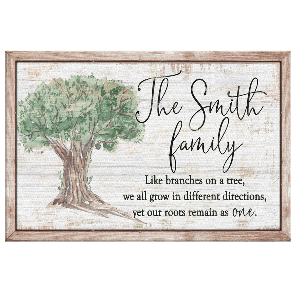 Personalized Family - Roots Remain As One Premium Rustic Canvas