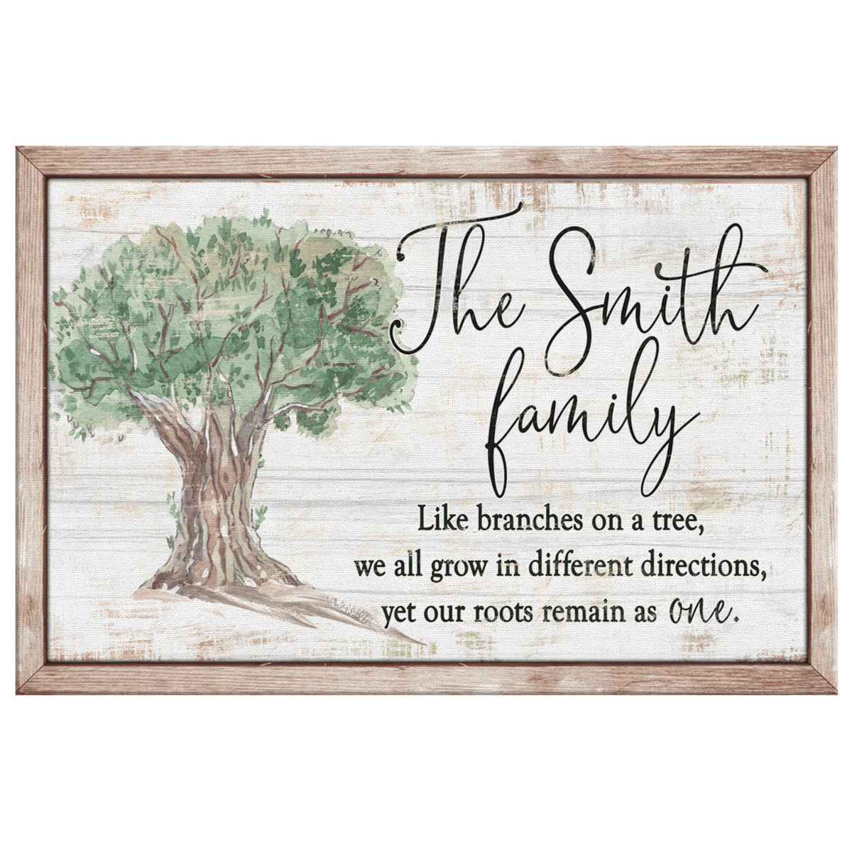 Personalized Family - Roots Remain As One Premium Rustic Canvas