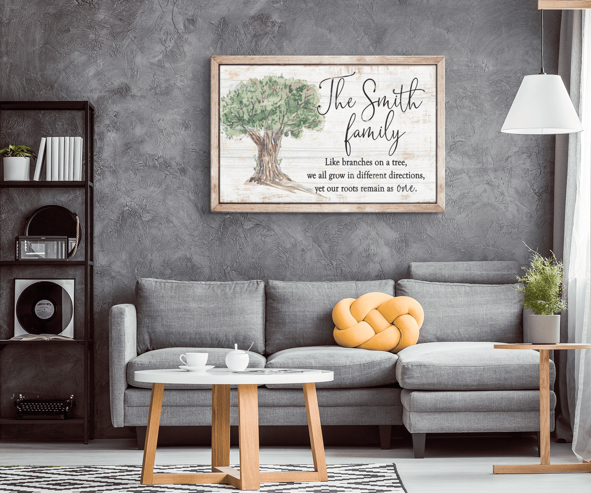 Personalized Family - Roots Remain As One Premium Rustic Canvas