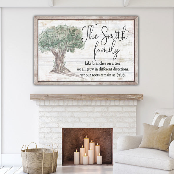 Personalized Family - Roots Remain As One Premium Rustic Canvas