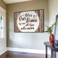 Bless Our Home And All Who Enter Premium Canvas