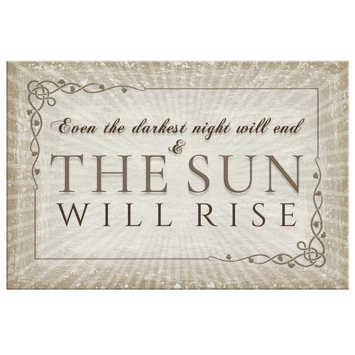 Even The Darkest Night Will End Premium Canvas