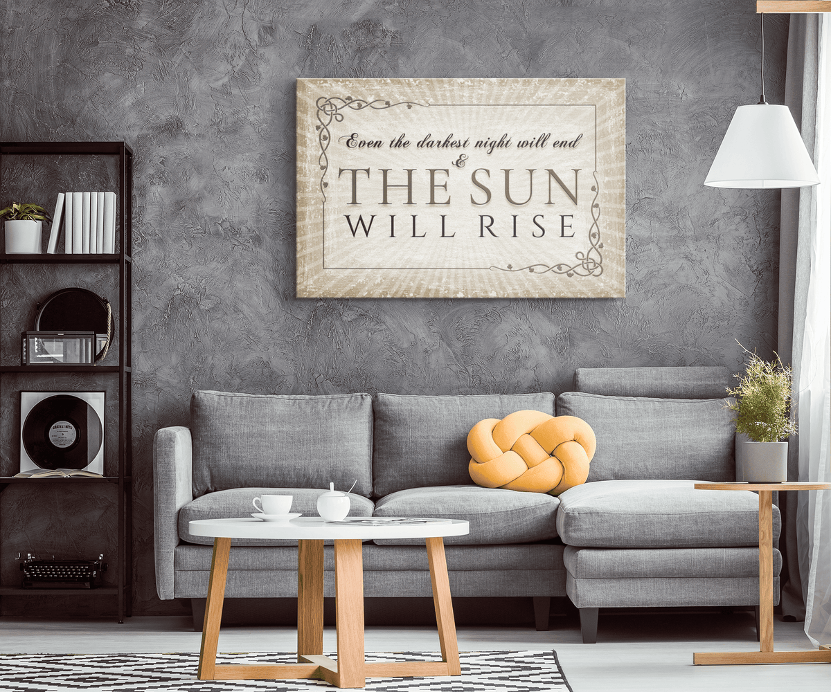 Even The Darkest Night Will End Premium Canvas