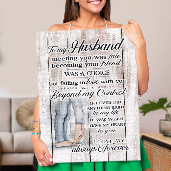 My Husband - I Love You Always & Forever Premium Canvas