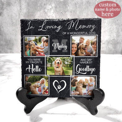 Personalized In Loving Memory Of A Wonderful Dog Memorial Stone
