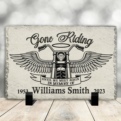 Personalized Gone Riding Memorial Stone