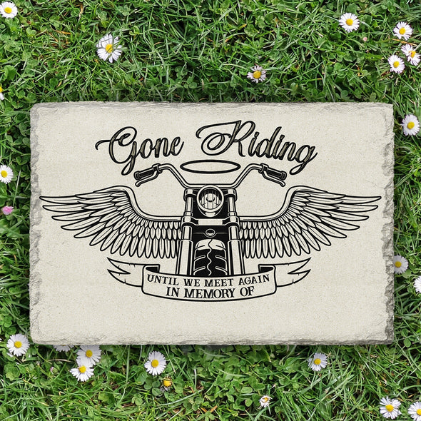 Personalized Gone Riding Memorial Stone