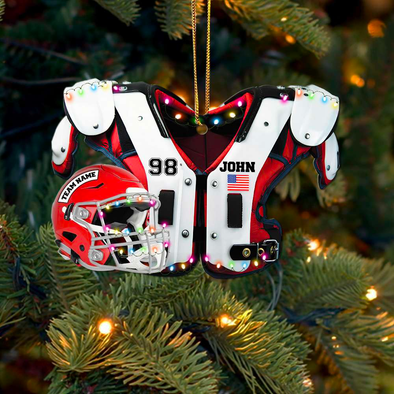 Custom American Football Acrylic Ornament - Christmas Gift, Christmas Tree Decor, Hanging Car, Keychain
