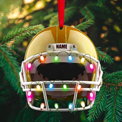 Custom American Football Helmet Acrylic Ornament - Christmas Gift, Christmas Tree Decor, Hanging Car, Keychain