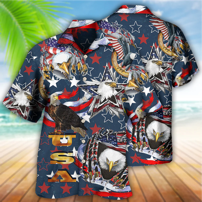 USA Eagle Star Hawaiian Aloha Shirts