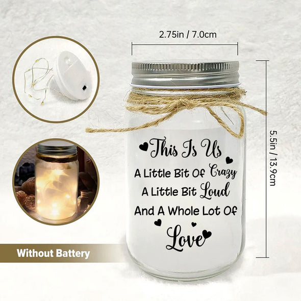 Personalized Family Tree This Is Us Mason Jar Light - Gift For Family