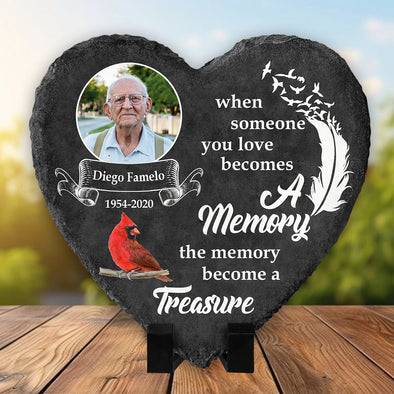 Personalized Cardinal The Memory Become A Treasure Memorial Stone