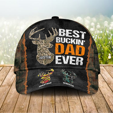 Personalized Best Buckin' Dad Ever Classic Cap - Gift For Father