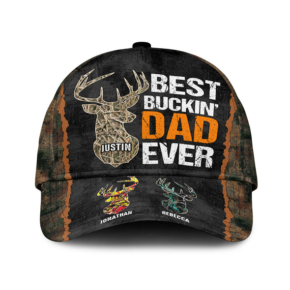 Personalized Best Buckin' Dad Ever Classic Cap - Gift For Father