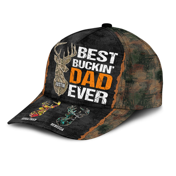 Personalized Best Buckin' Dad Ever Classic Cap - Gift For Father