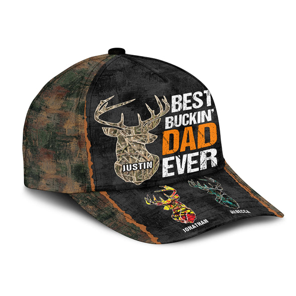 Personalized Best Buckin' Dad Ever Classic Cap - Gift For Father