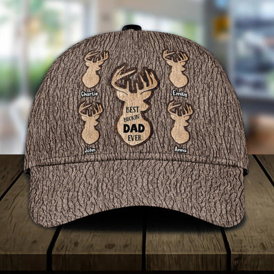 Personalized Best Buckin' Dad Classic Cap - Gift For Father