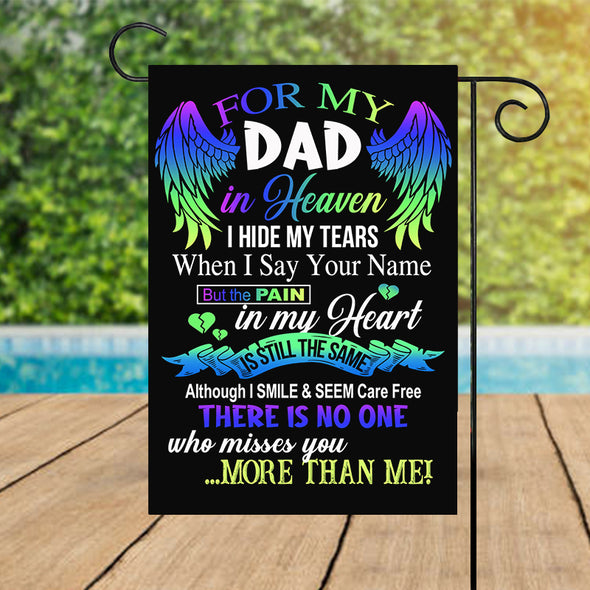 For My Dad In Heaven Garden Flag - Gift For Father's Day