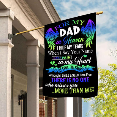 For My Dad In Heaven Garden Flag - Gift For Father's Day