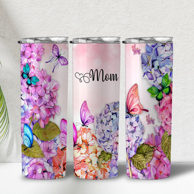 Floral Colorful For Mom Skinny Tumbler Cup - Gift My Mom -Mother's Day