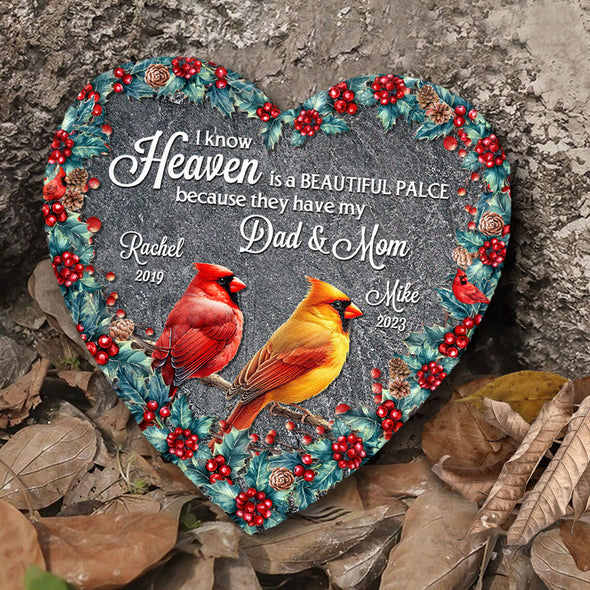 Personalized Cardinals Heaven Is A Beautiful Place Memorial Stone