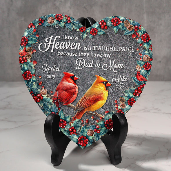 Personalized Cardinals Heaven Is A Beautiful Place Memorial Stone