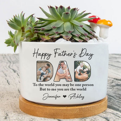 Custom Happy Father's Day Gift Plant Pot