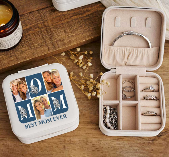Personalized Photo Best Mom Ever Jewelry Box - Jewelry Case For Mother's Day