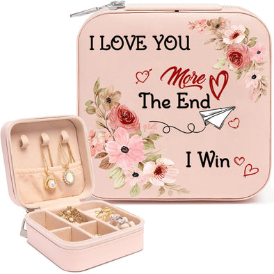 I Love You More Jewelry Box - Travel Jewelry Case Gift For Mom, Bride, Aunt, Friends