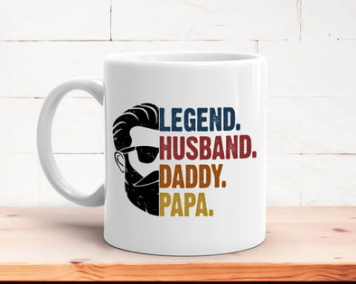 Legend Husband Daddy Papa For Father's Day Ceramic Mug 15oz