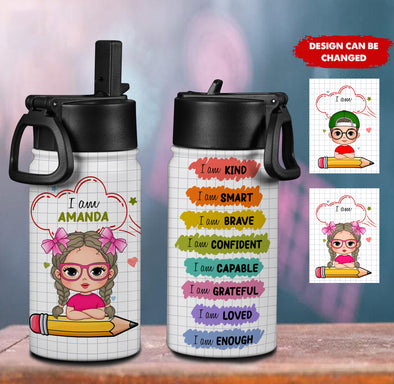 Personalized I Am Kind Kid Bottle - Back To School