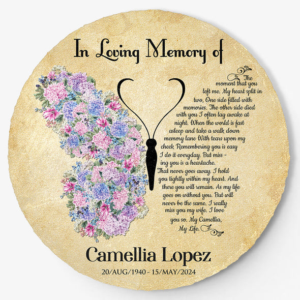 Personalized In Memory Loving Of My Life Butterfly Memorial Stone