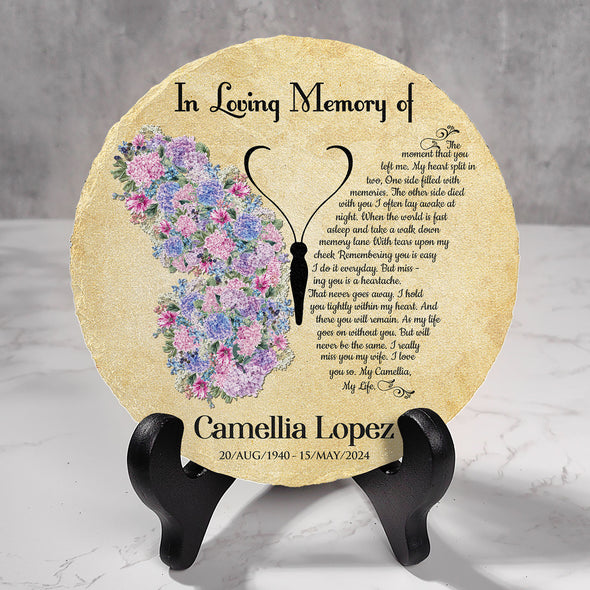 Personalized In Memory Loving Of My Life Butterfly Memorial Stone