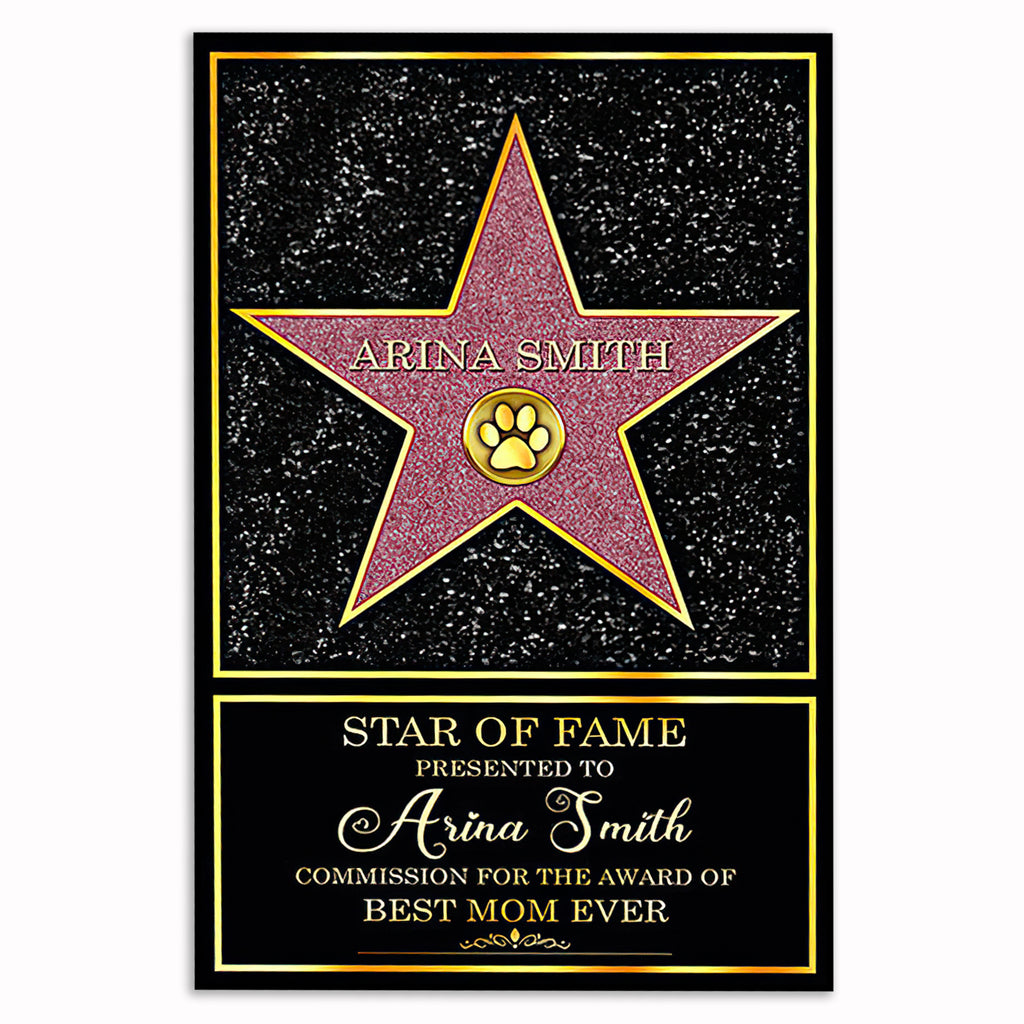 Personalized Walk Of Fame Star Canvas – Custom Name Novelty Wall Art