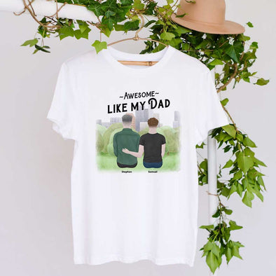 Personalized Awesome Like My Dad Father's Day T-Shirt