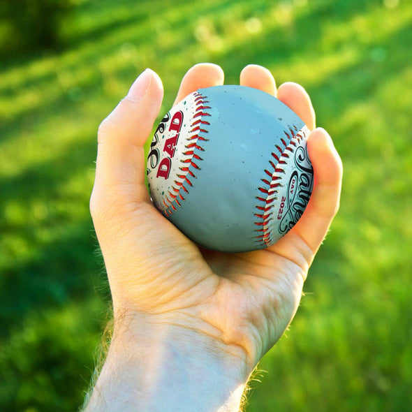 Personalized Photo Best Dad Ever Baseball Ball