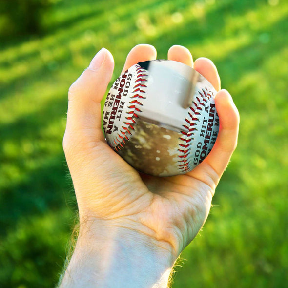 Personalized God Hit A Homerun Made You My Dad Baseball Ball