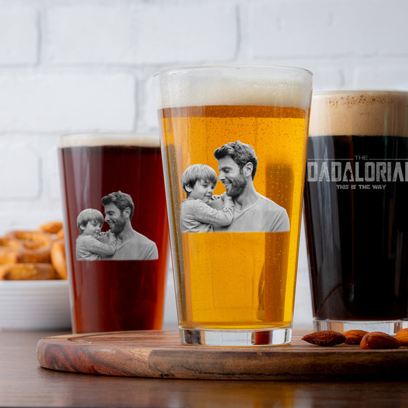 Personalized The Dadalorian Beer Glass - Gift For Father's Day, Birthday