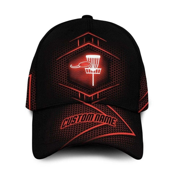 Personalized Disc Golf Red Lovers Classic Cap