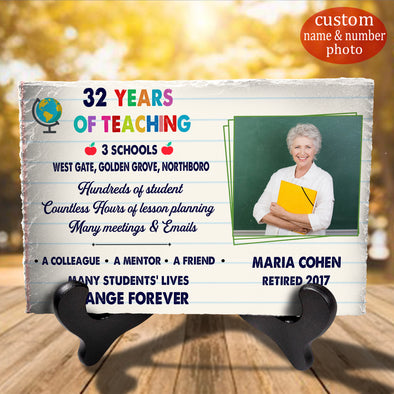 Personalized 32 Years Of Teaching Many Students Lives Change Stone Gift For Teacher